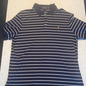 Men’s Polo Ralph Lauren navy striped polo size large